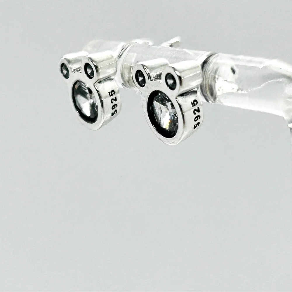 NWOT Sterling Silver Mickey mouse earrings studs - Picture 4 of 12